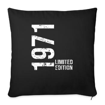Limited edition of 1971 - Sofa pillowcase 17,3'' x 17,3'' (45 x 45 cm) - black - Front