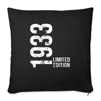 Limited edition of 1933 - Sofa pillowcase 17,3'' x 17,3'' (45 x 45 cm) - black - Front