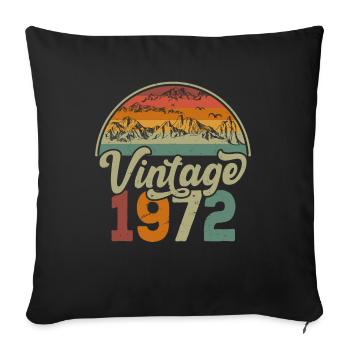 Jahrgang 1972 - Sofakissenbezug 45 x 45 cm - Schwarz - Vorne