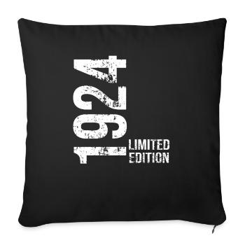 Limited edition of 1924 - Sofa pillowcase 17,3'' x 17,3'' (45 x 45 cm) - black - Front