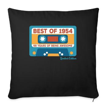 1954 Vintage Vintage Retro Cadeau D’anniversaire - Housse de coussin décorative 45 x 45 cm - noir - Devant
