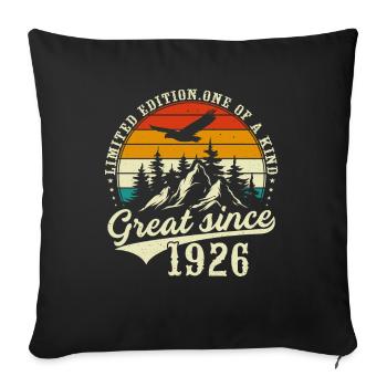1926 Birthday Vintage Dad Gift Idea - Sofa pillowcase 17,3'' x 17,3'' (45 x 45 cm) - black - Front