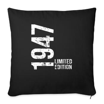Limited edition of 1947 - Sofa pillowcase 17,3'' x 17,3'' (45 x 45 cm) - black - Front