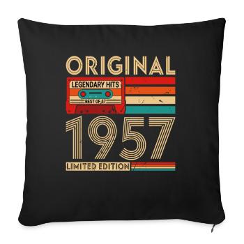 Succès Légendaires Originaux Le Meilleur De 1957 - Housse de coussin décorative 45 x 45 cm - noir - Devant