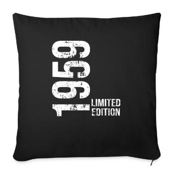 Limited edition of 1959 - Sofa pillowcase 17,3'' x 17,3'' (45 x 45 cm) - black - Front