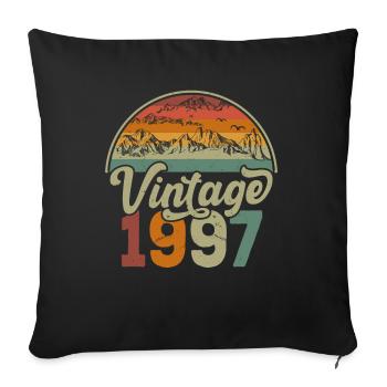 Vintage 1997 - Housse de coussin décorative 45 x 45 cm - noir - Devant