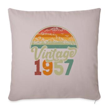 Vintage 1957 - Housse de coussin décorative 45 x 45 cm - taupe clair - Devant