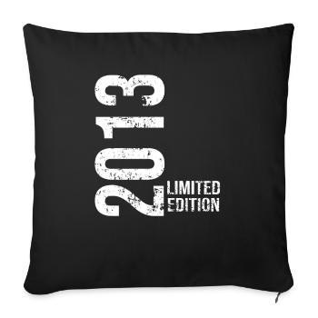 Limited edition of 2013 - Sofa pillowcase 17,3'' x 17,3'' (45 x 45 cm) - black - Front