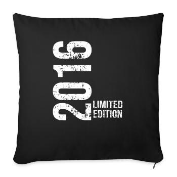 Limited Edition of 2016 - Sofa pillowcase 17,3'' x 17,3'' (45 x 45 cm) - black - Front