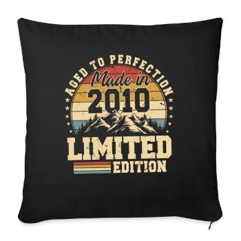 Aged to perfection Made in 2010 - Sofa pillowcase 17,3'' x 17,3'' (45 x 45 cm) - black - Front