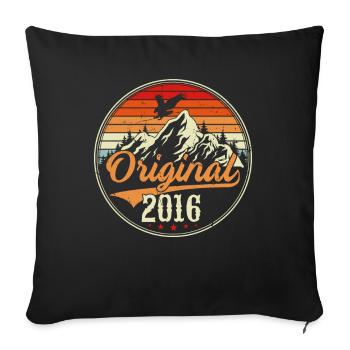 Original 2016 - Sofa pillowcase 17,3'' x 17,3'' (45 x 45 cm) - black - Front