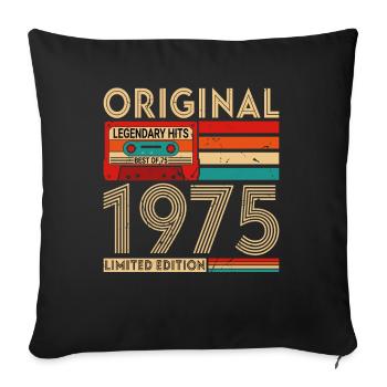 Original legendary hits Best of 1975 - Sofa pillowcase 17,3'' x 17,3'' (45 x 45 cm) - black - Front