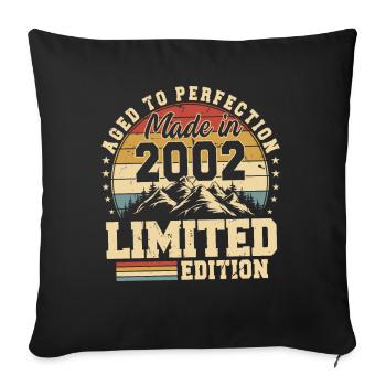Aged to perfection Made in 2002 - Sofa pillowcase 17,3'' x 17,3'' (45 x 45 cm) - black - Front