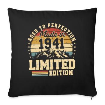 Aged to perfection Made in 1941 - Sofa pillowcase 17,3'' x 17,3'' (45 x 45 cm) - black - Front