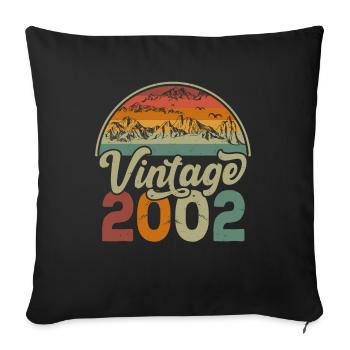 Vintage 2002 - Sofa pillowcase 17,3'' x 17,3'' (45 x 45 cm) - black - Front