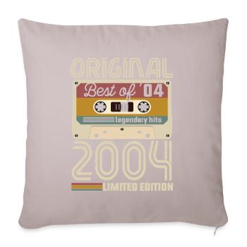 Vintage Geburtstag Original Geschenkidee 2004 - Sofakissenbezug 45 x 45 cm - helles Taupe - Vorne