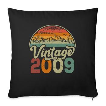 Vintage 2009 - Sofa pillowcase 17,3'' x 17,3'' (45 x 45 cm) - black - Front