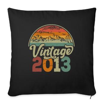 Vintage 2013 - Sofa pillowcase 17,3'' x 17,3'' (45 x 45 cm) - black - Front