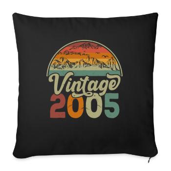 Vintage 2005 - Sofa pillowcase 17,3'' x 17,3'' (45 x 45 cm) - black - Front