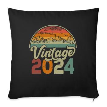Jahrgang 2024 - Sofakissenbezug 45 x 45 cm - Schwarz - Vorne