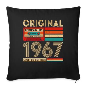 Original legendäre Hits Das Beste von 1967 - Sofakissenbezug 45 x 45 cm - Schwarz - Vorne