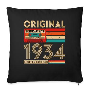 Original legendary hits Best of 1934 - Sofa pillowcase 17,3'' x 17,3'' (45 x 45 cm) - black - Front