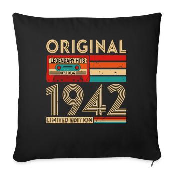 Legendäre Original-Hits Das Beste von 1942 - Sofakissenbezug 45 x 45 cm - Schwarz - Vorne