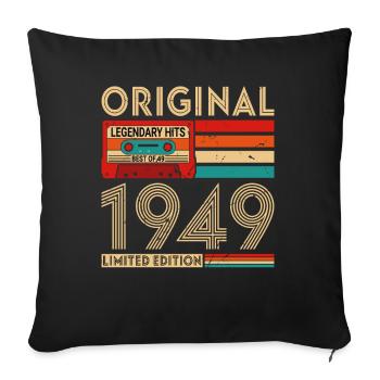Original legendäre Hits Das Beste von 1949 - Sofakissenbezug 45 x 45 cm - Schwarz - Vorne