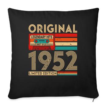 Original legendary hits Best of 1952 - Sofa pillowcase 17,3'' x 17,3'' (45 x 45 cm) - black - Front