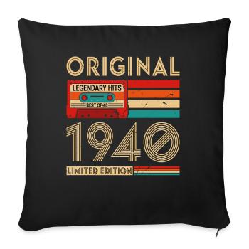 Original legendäre Hits Das Beste von 1940 - Sofakissenbezug 45 x 45 cm - Schwarz - Vorne
