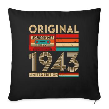 Original legendäre Hits Das Beste von 1943 - Sofakissenbezug 45 x 45 cm - Schwarz - Vorne