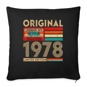 Original legendary hits The best of 1978 - Sofa pillowcase 17,3'' x 17,3'' (45 x 45 cm) - black - Front