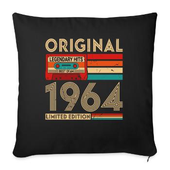 Original legendary hits The Best of 1964 - Sofa pillowcase 17,3'' x 17,3'' (45 x 45 cm) - black - Front