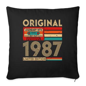 Original legendary hits Best of 1987 - Sofa pillowcase 17,3'' x 17,3'' (45 x 45 cm) - black - Front