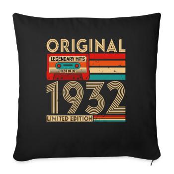 Original legendäre Hits Das Beste von 1932 - Sofakissenbezug 45 x 45 cm - Schwarz - Vorne