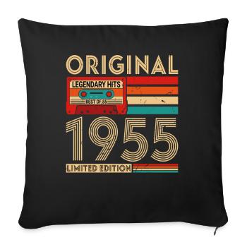 Original legendary hits The best of 1955 - Sofa pillowcase 17,3'' x 17,3'' (45 x 45 cm) - black - Front