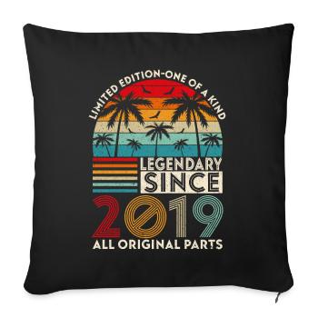 Legendär seit 2019 alle Originalteile - Sofakissenbezug 45 x 45 cm - Schwarz - Vorne