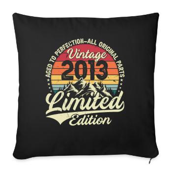 Anniversary 2013 Vintage Born in 2013 Vintage Best - Sofa pillowcase 17,3'' x 17,3'' (45 x 45 cm) - black - Front