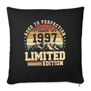 Aged to perfection Made in 1997 - Sofa pillowcase 17,3'' x 17,3'' (45 x 45 cm) - black - Front
