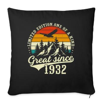 One of a kind since 1932 - Sofa pillowcase 17,3'' x 17,3'' (45 x 45 cm) - black - Front