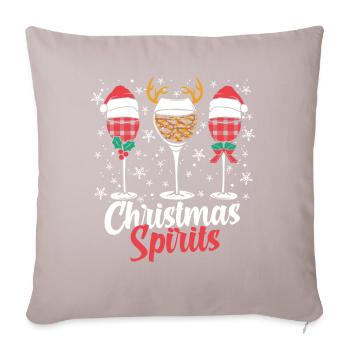 Christmas spirits - Sofa pillowcase 17,3'' x 17,3'' (45 x 45 cm) - light taupe - Front