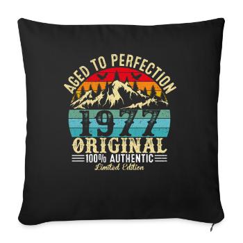 Vieilli À La Perfection 1977 Original - Housse de coussin décorative 45 x 45 cm - noir - Devant