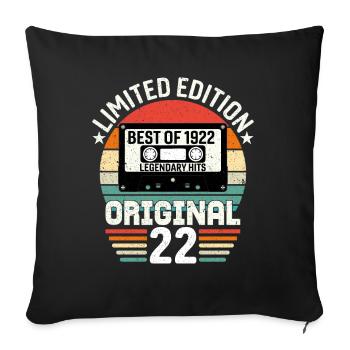 Limited edition of the best of the 1922 original - Sofa pillowcase 17,3'' x 17,3'' (45 x 45 cm) - black - Front