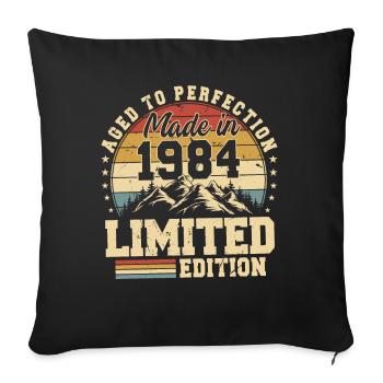 Unique of its kind since 1984 - Sofa pillowcase 17,3'' x 17,3'' (45 x 45 cm) - black - Front