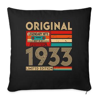 Original legendäre Hits Das Beste von 1933 - Sofakissenbezug 45 x 45 cm - Schwarz - Vorne