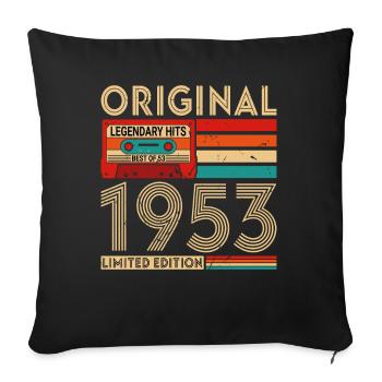 Original legendäre Hits Das Beste von 1953 - Sofakissenbezug 45 x 45 cm - Schwarz - Vorne