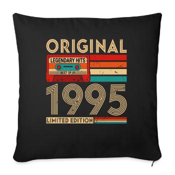 Original legendäre Hits Das Beste von 1995 - Sofakissenbezug 45 x 45 cm - Schwarz - Vorne