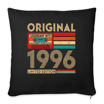 Original legendäre Hits Das Beste von 1996 - Sofakissenbezug 45 x 45 cm - Schwarz - Vorne