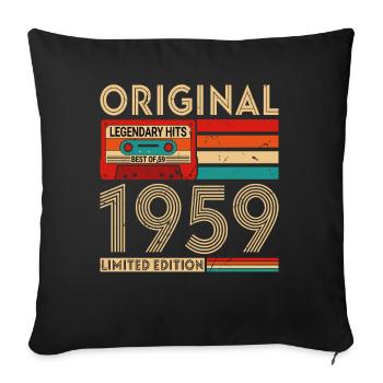Original legendary hits Best of 1959 - Sofa pillowcase 17,3'' x 17,3'' (45 x 45 cm) - black - Front