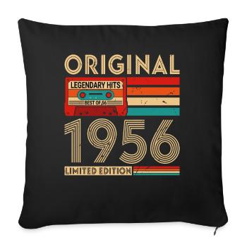 Original legendary hits Best of 1956 - Sofa pillowcase 17,3'' x 17,3'' (45 x 45 cm) - black - Front